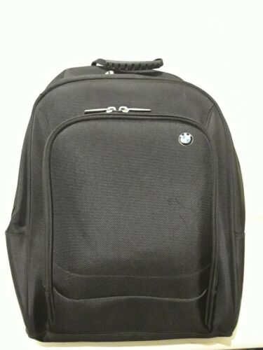 BMW Casual Motorcycle Travel Backpack Bag Size 18x14x6 Black Nylon pre owned