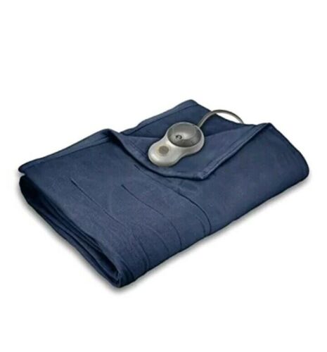 Sunbeam Quilted Fleece Heated Blanket, King, Lagoon