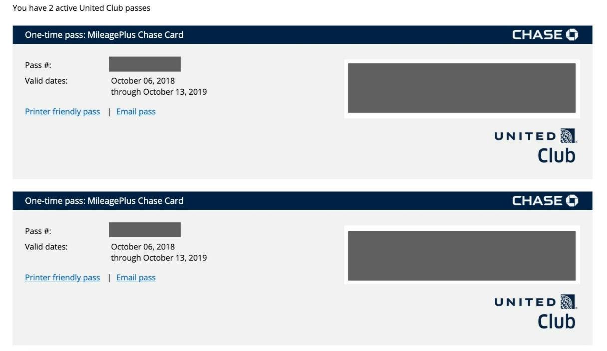 2 (TWO) Passes for United Club One-Time Pass EXP 10/13/2019 Fast E-Delivery