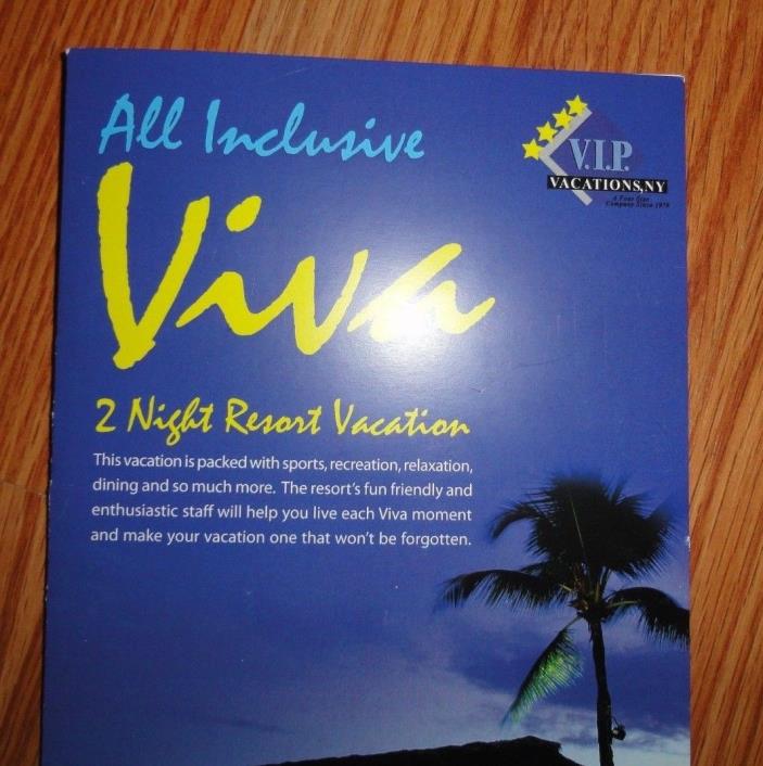 Viva All Inclusive VIP Vacation Bahamas Dominican Republic Mexico 2 night