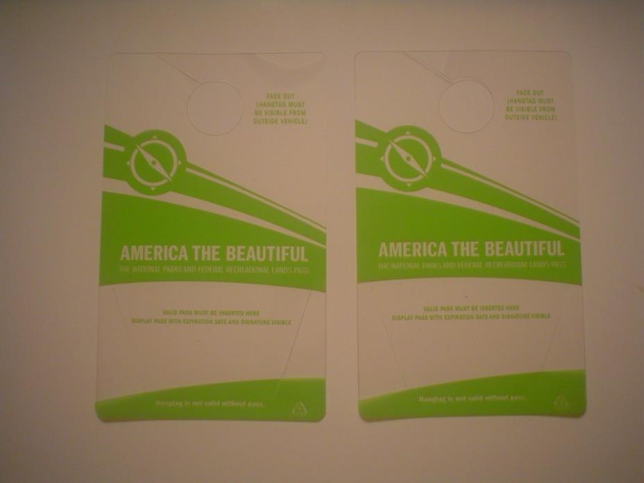 * 2 AMERICA THE BEAUTIFUL HANGTAGS FOR HOLDING THE NATIONAL PARKS PASS