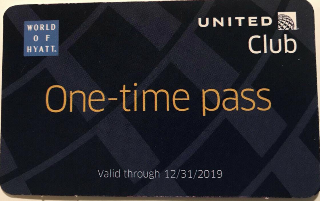 United Airlines UA One-Time UNITED CLUB Access PASS - Exp: 12/31/19