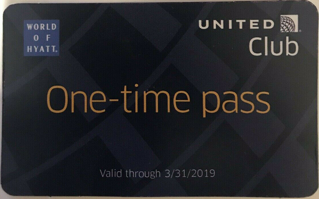 United Airlines UA One-Time UNITED CLUB Access PASS - Exp: 03/31/19