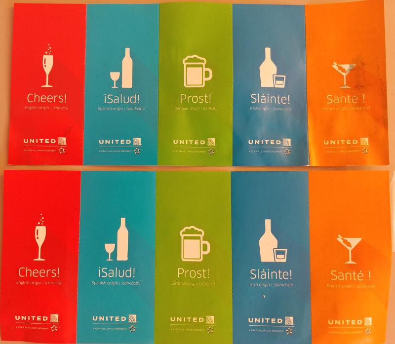10 United Airlines Beverage Vouchers Expiration 1/31/2020, more than 55% off