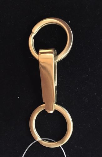 Gold Snap 2 in 1 Double Key Ring **Double S** NWT