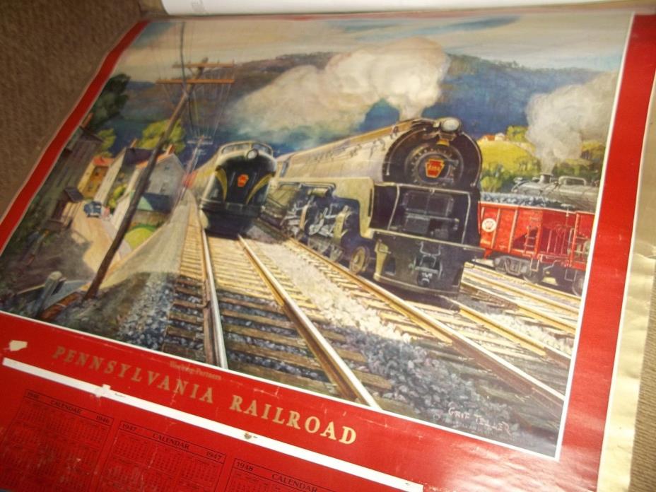 1946-48  PENNSYLVANIA RAILROAD CALENDAR GRIF TELLER 