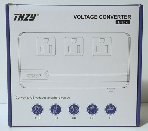 Voltage Converter 220V to 110V With 4 USB Ports THZY Travel Europe Electric Plug
