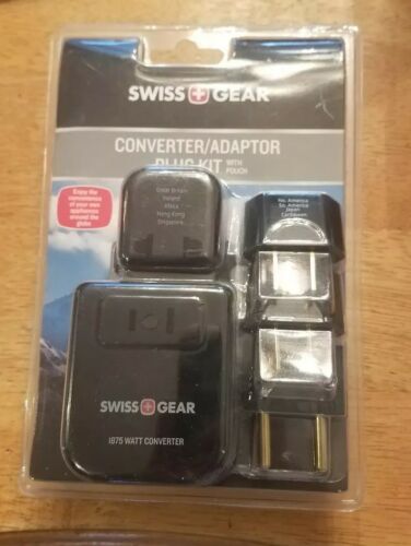 Swiss Gear 1875 Watt Global Travel Converter Adapter Plug Kit with Pouch