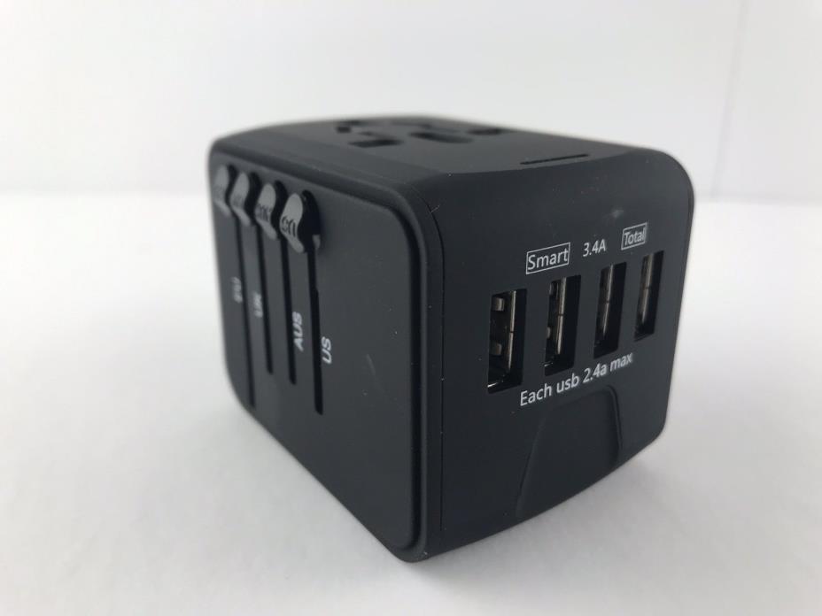 Travel Wall Adapter-1500W With 4 USB ports 150 Countries Compatible