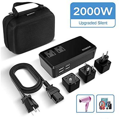 ECOACE 2000W Voltage Converter 4 USB Ports&xFF0CSet Down 220V To 110V Power For
