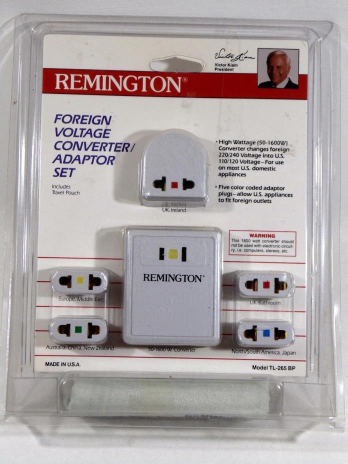 Reminggton Foreign Voltage Converter/ Adaptor Set