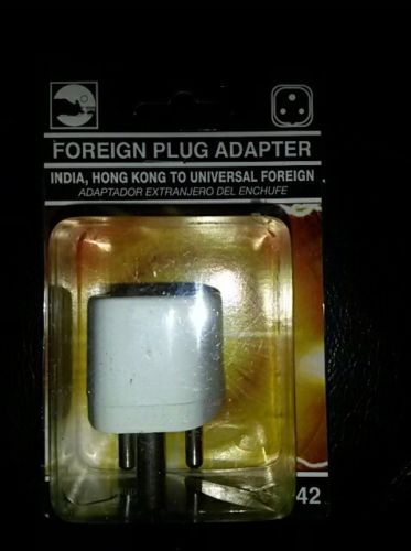Foreign Plug Adapter INDIA, HONG KONG To Universal Foreign  VC-42 *NEW*