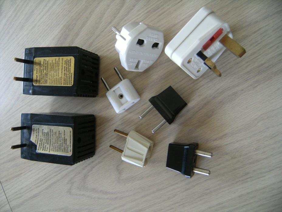 Travel adapters and plugs for travel, International assortment