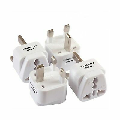 4 Pack UK Travel Adapter for Type G Plug - Works with Electrical Outlets in U...