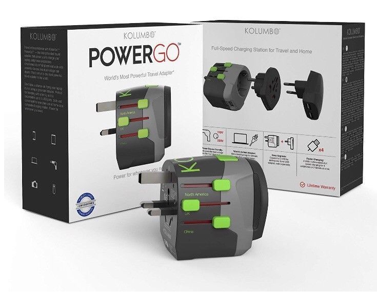Kolumbo POWER GO Travel Charger!!!!!! Open box to check its new!!!!