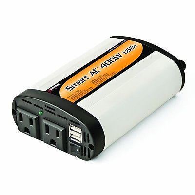 Wagan TrueRated(TM) 400 Watt 5V 2.1 Amp Continuous Power Inverter with USB Ch...