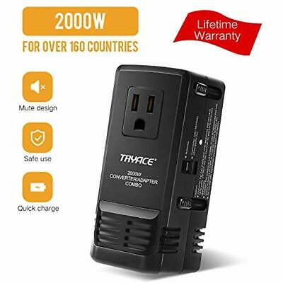 2019 Power Converters Upgraded All-in One 2000W Travel Adapter, International To