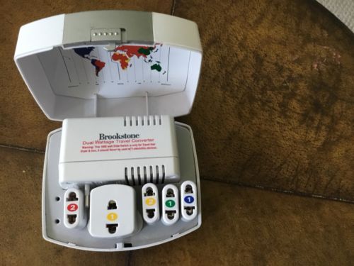 Brookstone Dual Wattage Travel Converter Set Of 5 Pre-Owned Reliable Convenient