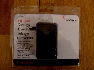 Foreign Travel Voltage Converter.  1600 Watts  New Never Opened