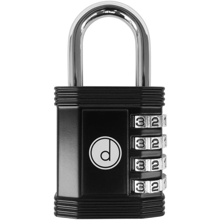 Padlock - 4 Digit Combination Lock for Gym, Sports, School & Employee Locker, Ou