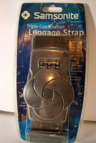 Samsonite Triple Combination Locking Luggage Strap Dark Grey up to 72