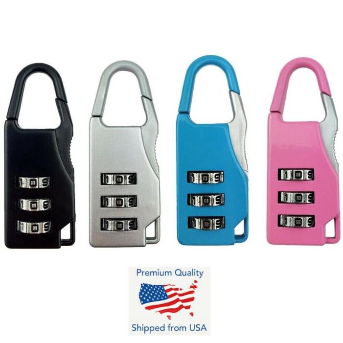 3 Digit Mini Code Metal Combination Travel Luggage Lock Padlock Password