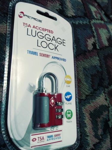 G Force TSA Accepted Luggage Lock Factory Sealed Red. NEW