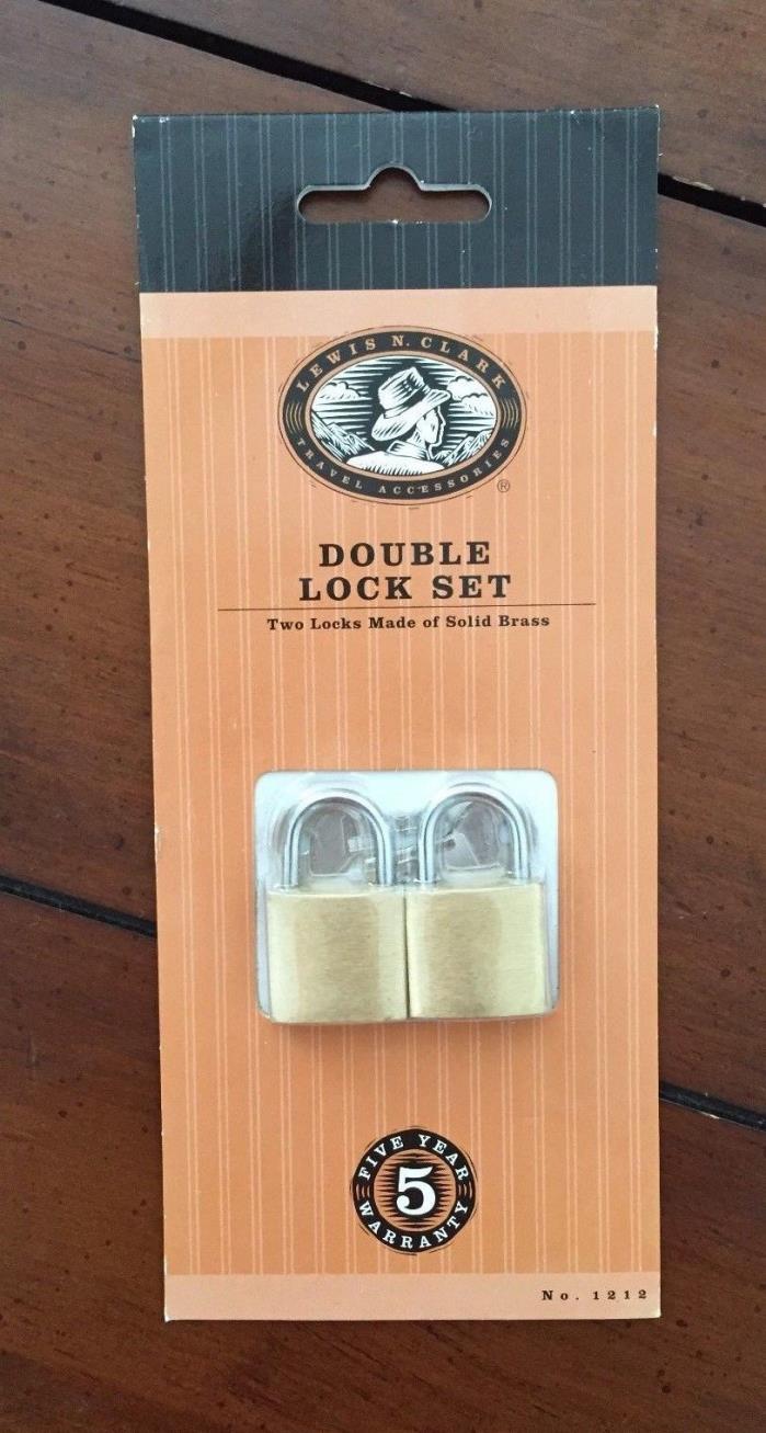 Lewis N. Clark Solid Brass Double Lock Set Travel Accessory
