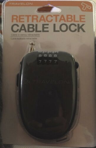 Travelon Retractable Cable Lock, Black