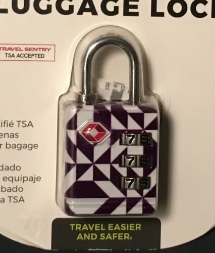 Travelon Purple Diamond Luggage Lock TSA Accepted