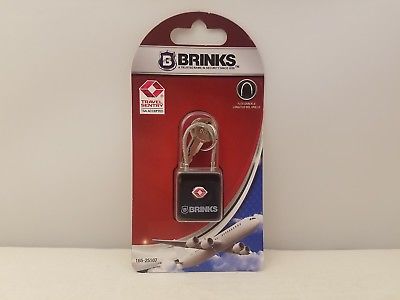 BRINKS 28mm Keyed Luggage Lock | TSA Accepted | Flex Shackle | 165-25107 | Black