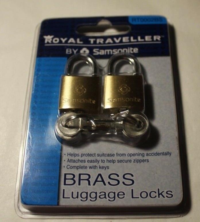 Royal Traveller By Samsonite Brass Luggage Locks Set Of 2 NEW SEALED