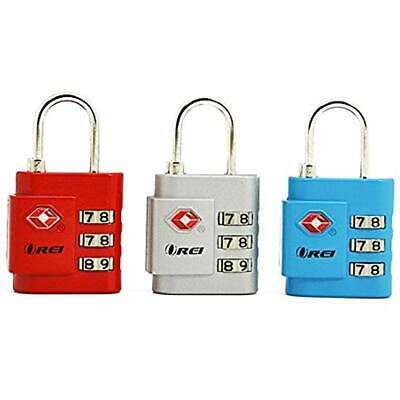 TSA Approved Luggage Locks Set - Combination Travel Quality (3 Pack)