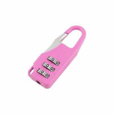 Fuchsia 3 Digit Number Combination Lock Luggage  Padlock