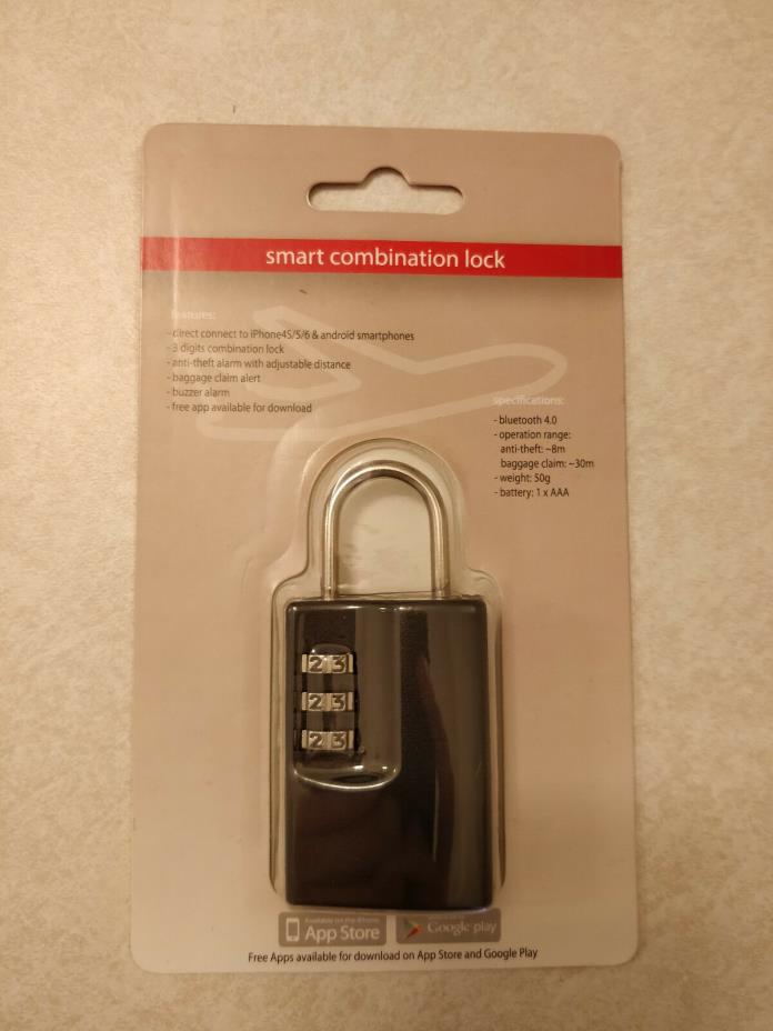 Smart Combination Luggage Lock - Direct Connect to iPhone or Android - NEW