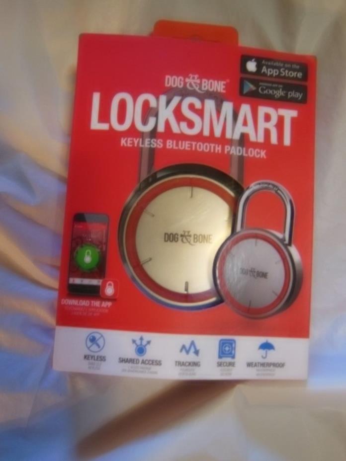Locksmart dog bone, keyless entry, bluetooth, padlock, NIB