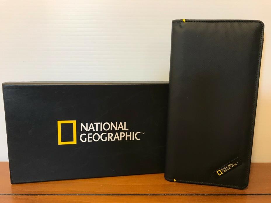 National Geographic Travel Wallet Passport Holder Cover Card I.D. Case New ID