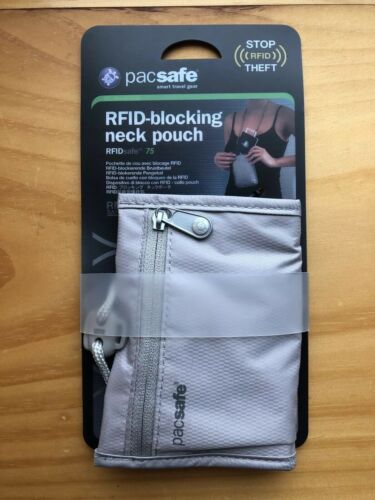 Pacsafe Coversafe X75 RFID Blocking Neck Pouch travel money concealed bag purse