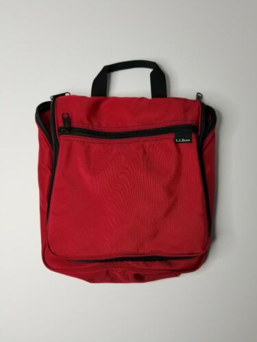 L.L.BEAN~MEDIUM~Personal Organizer~Toiletry Bag~Red~Great for Travel/Camping
