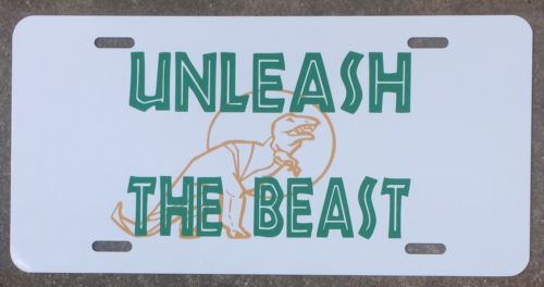 Jurassic Park Inspired Car Tag Unleash the Beast License Plate