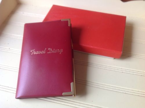 VTG TRAVEL JOURNEY DIARY RED COWHIDE QUAINT SUGGESTIONS RECORD YOUR NEXT TRIP