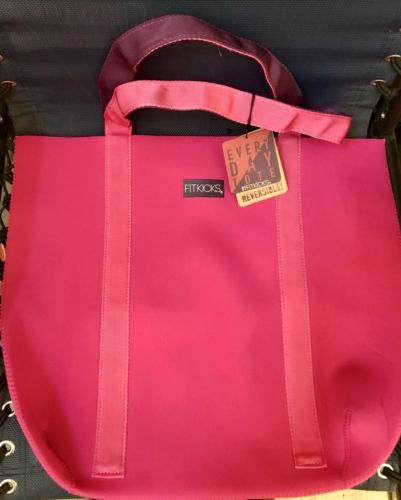 FitKicks Neoprene Reversible Beach Tote Bag Fusion Pink & Purple FREE SHIPPING