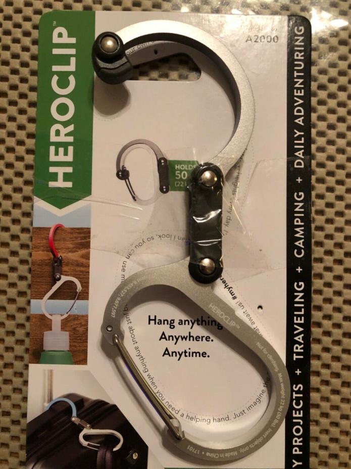 HEROCLIP Qliplet Rotating Folding Carabiner Gray