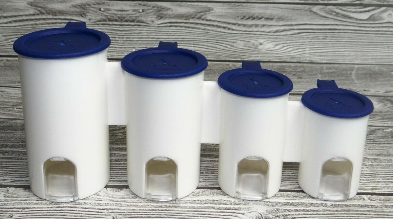 TUPPERWARE ONE TOUCH REMINDER CANISTER SET MINIATURE GREAT FOR CHANGE OR PILLS