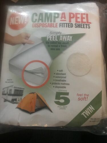 Camp-A-Peel Disposable Fitted Twin Sheets