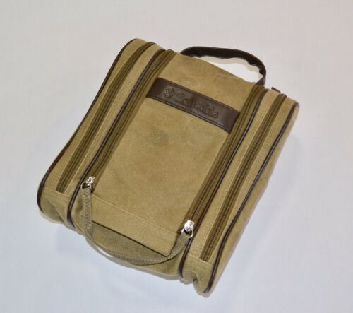 Columbia Canvas Hanging Dopp Kit Toiletry Bag Organizer Desert Color 10 x 9 x 4