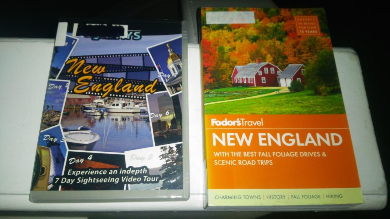 Fodor's Travel Guide Book and DVD:  NEW ENGLAND includes pull-out maps in back