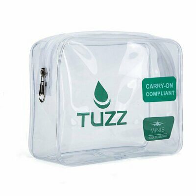 TUZZ TSA Approved Clear Travel Toiletry Bag Quart Bags With Zipper For Men Wo...