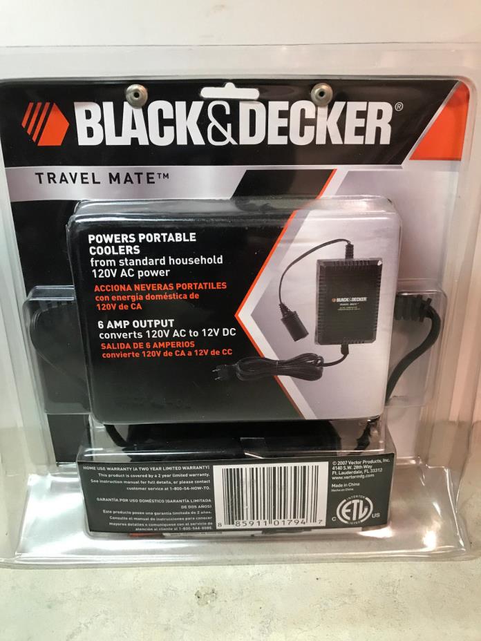 NEW SEALED IN PACKAGE BLACK & DECKER CV6B  Travel Mate  6 AMP OUTPUT 120C AC POW