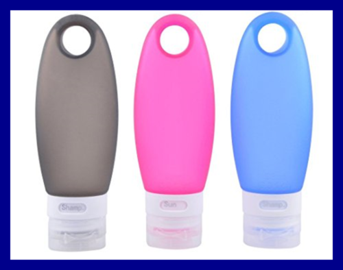 Travel Bottles Silicone Containers Set Leak Proof TSA Approved Cosmetic Tubes Fo